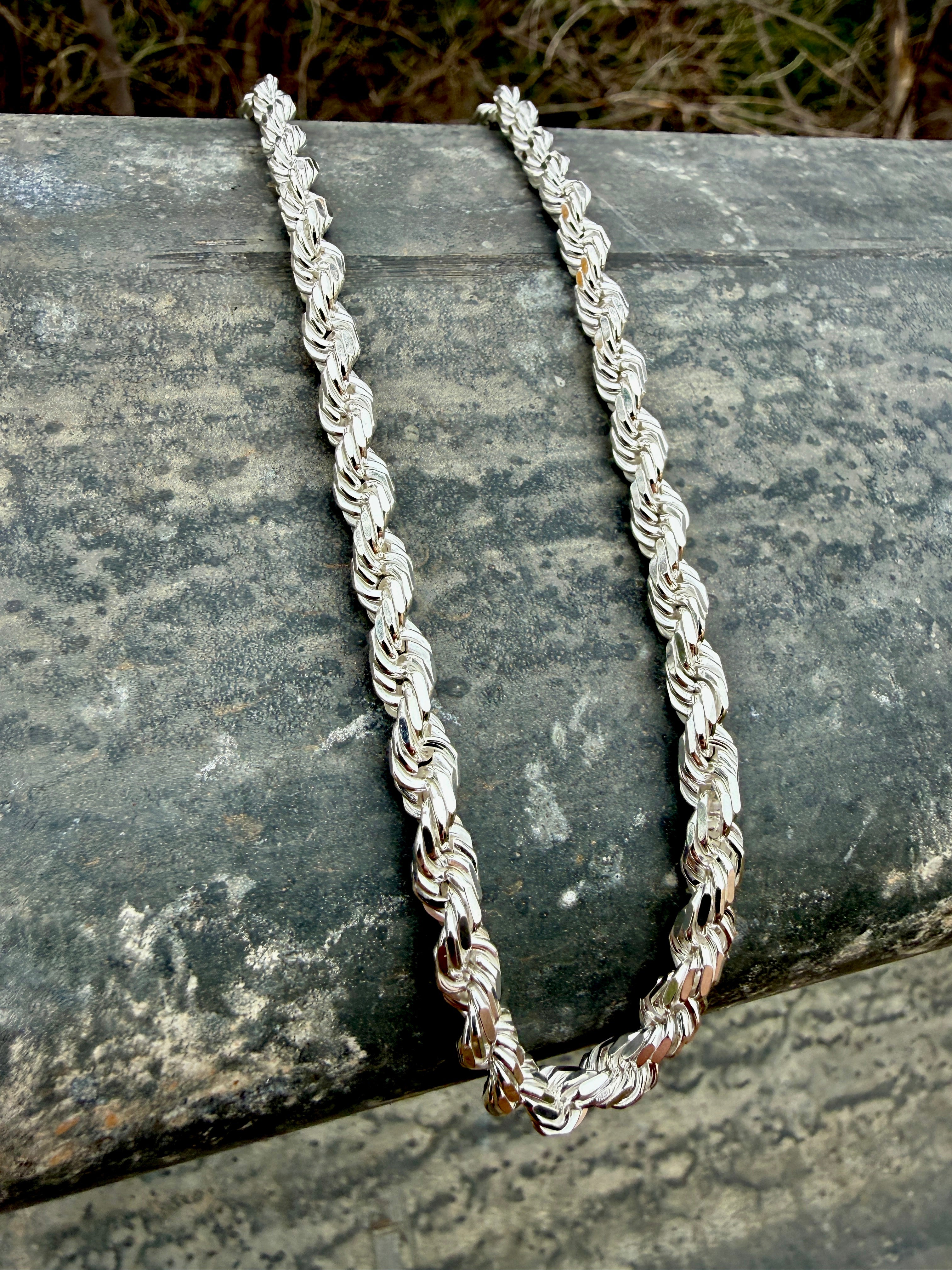 Silver Chain Not Rope 22” Sterling Silver Rope Chain – Southern Silver Company
