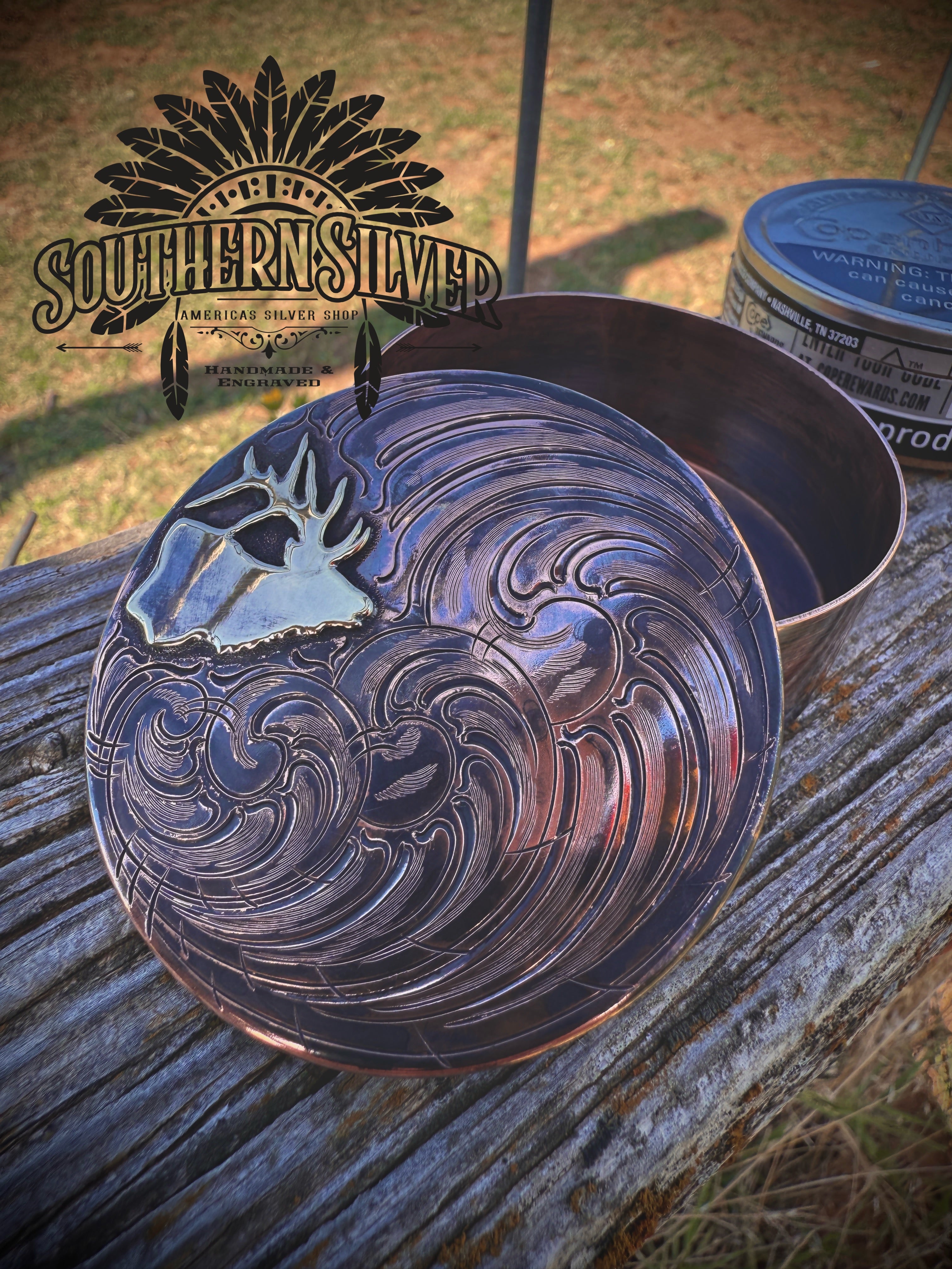 custom tobacco cans Copper Snuff Tin – Southern Silver Company custom tobacco cans Copper Snuff Tin – Southern Silver Company