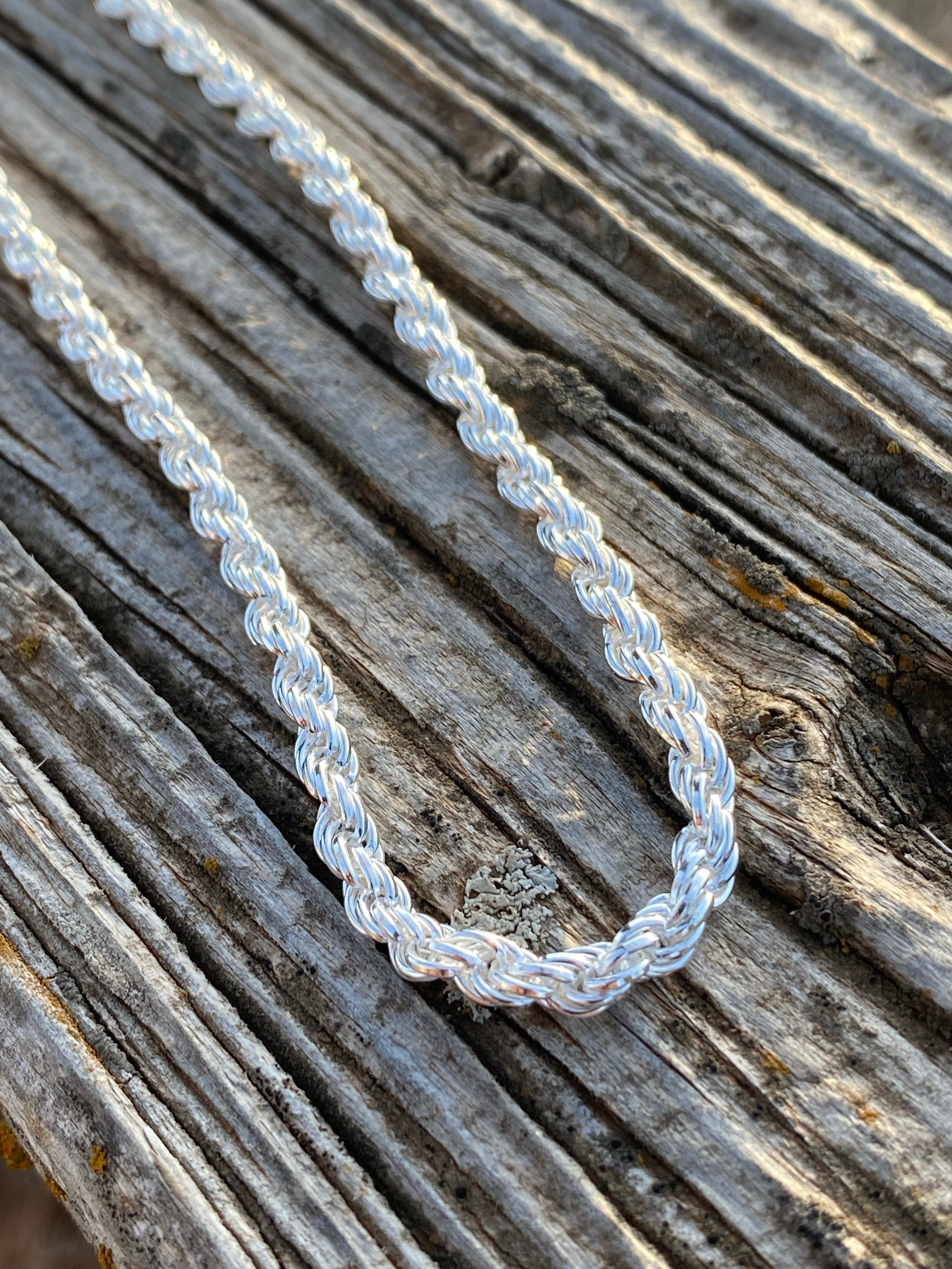Club Ropes Silver Sterling Silver Rope Chain – Southern Silver Company