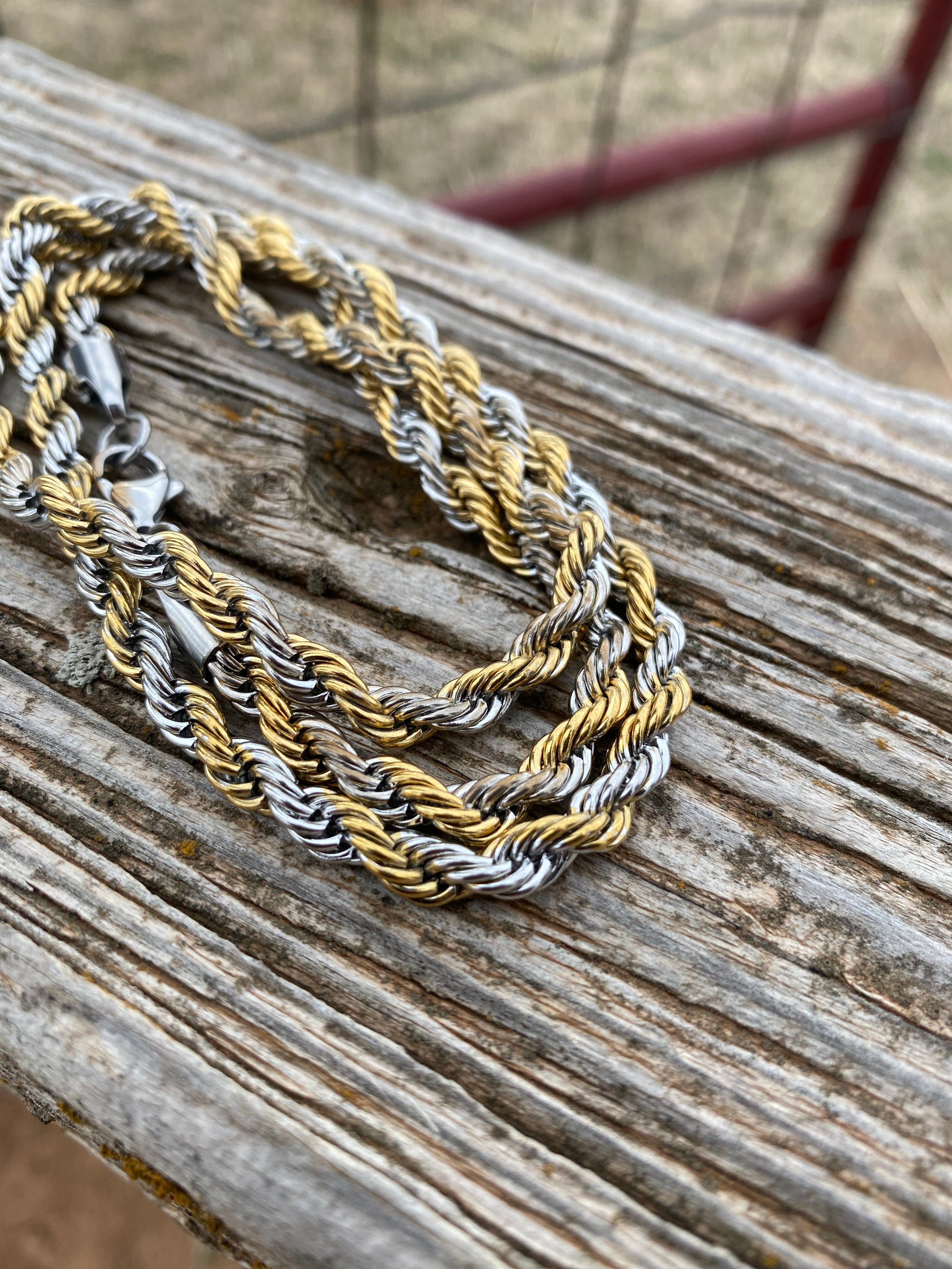 Gold & Silver Rope Chain – Southern Silver Company